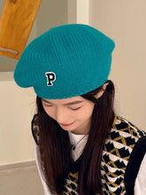 Retro Minimalist Alphabet Wool Beret